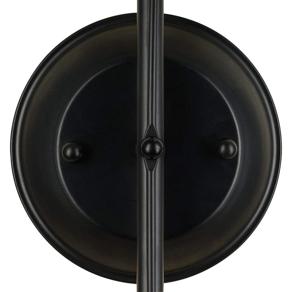Amazon Brand – Ravenna Home Scroll Decor Wall Sconce with LED Light Bulb, 17"H, Dark Bronze