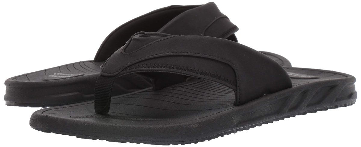 Amazon Essentials Men's Flip Flop Sandal, Black, 10 D US