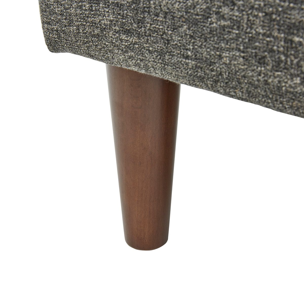 Amazon Brand – Rivet Ava Mid-Century Modern Upholstered Ottoman, 25.6"W, Dark Grey