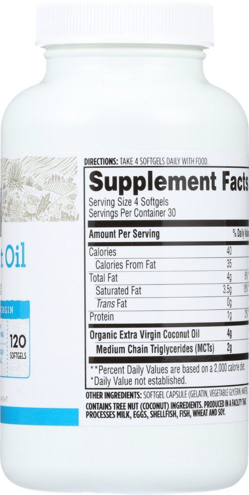 365 Everyday Value, Coconut Oil softgels, 120 Count
