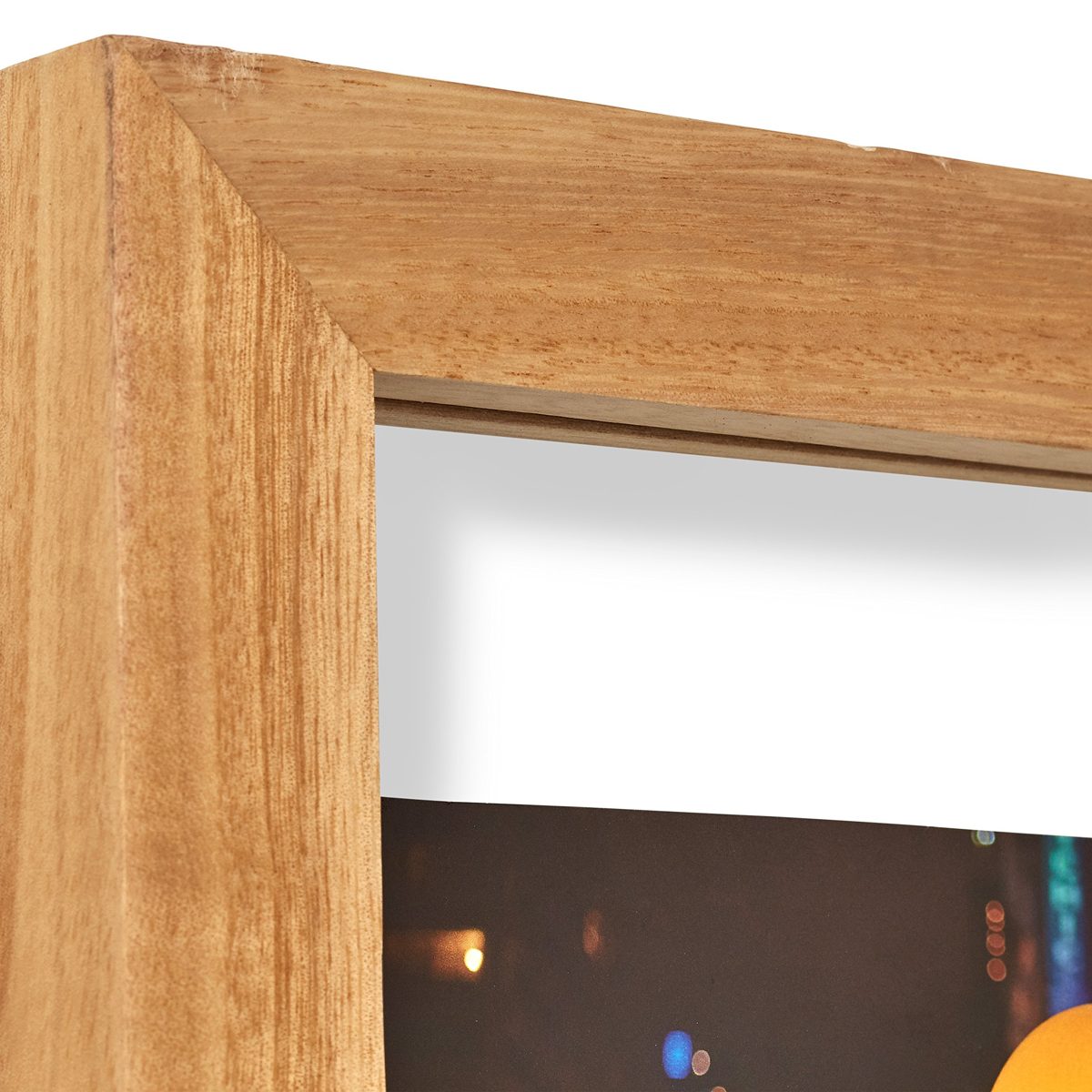 Amazon Brand – Stone & Beam Modern Windowpane Wood Picture Frame, 25"H, Natural And Black