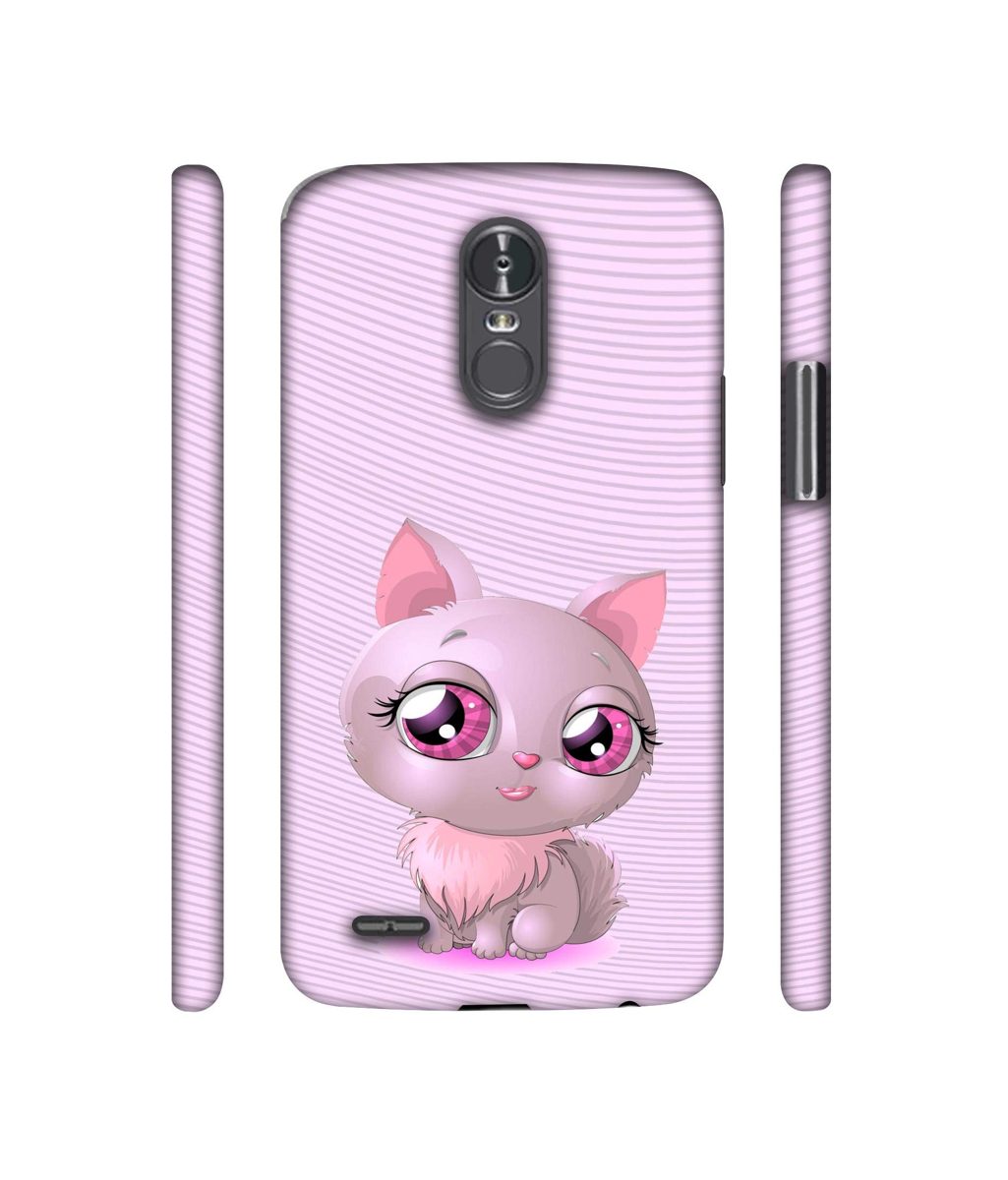 Amazon Brand - Solimo Designer Cute Pink Cat 3D Printed Hard Back Case Mobile Cover for LG Stylus 3