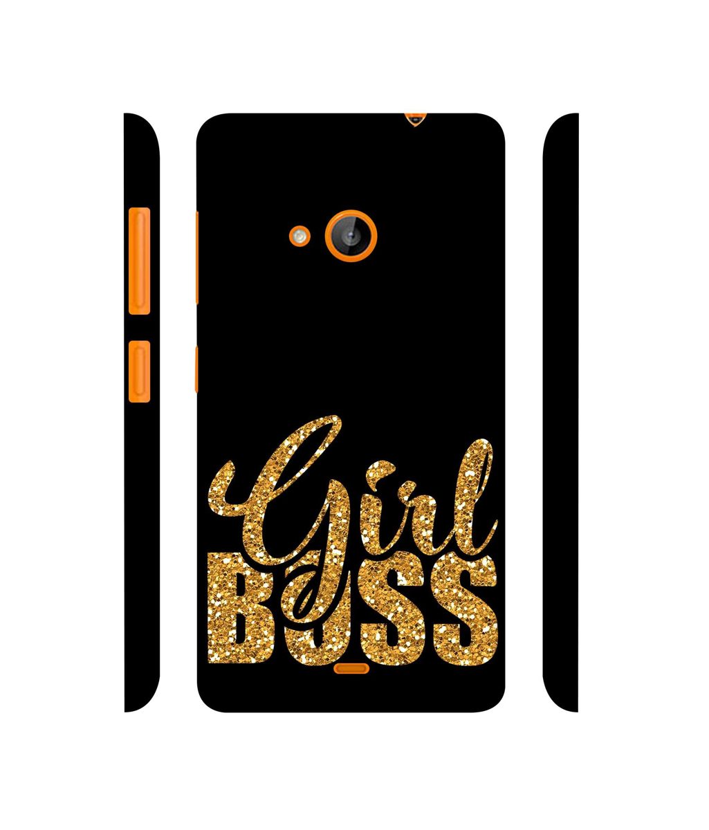 Amazon Brand - Solimo Designer Sparkle Girl Boss 3D Printed Hard Back Case Mobile Cover for Microsoft Lumia 535