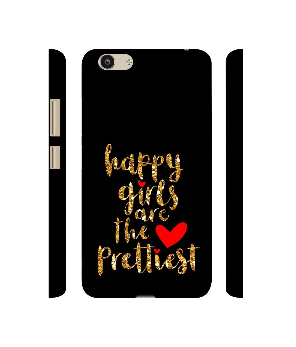 Amazon Brand - Solimo Designer Happy Girls are The Prettiest 3D Printed Hard Back Case Mobile Cover for Vivo Y53