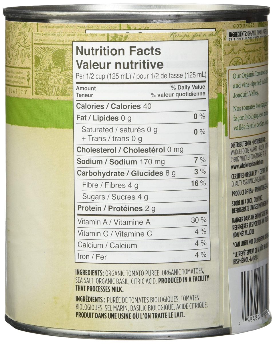 365 Everyday Value, Organic Crushed Tomatoes with Basil, 28 oz