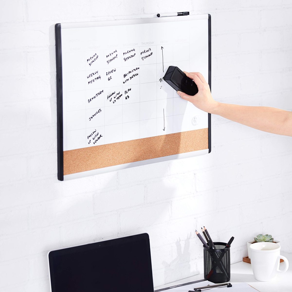 AmazonBasics Dry-Erase Whiteboard Eraser - 8-Pack
