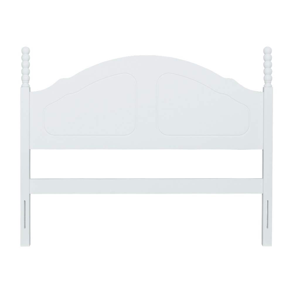 Amazon Brand – Ravenna Home Solid Pine Round-Topped King Headboard, 78.5"W, White