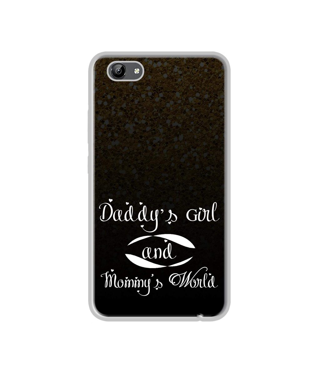 Amazon Brand - Solimo Designer Daddy's Girl and Mummy World UV Printed Soft Back Case Mobile Cover for Vivo Y71