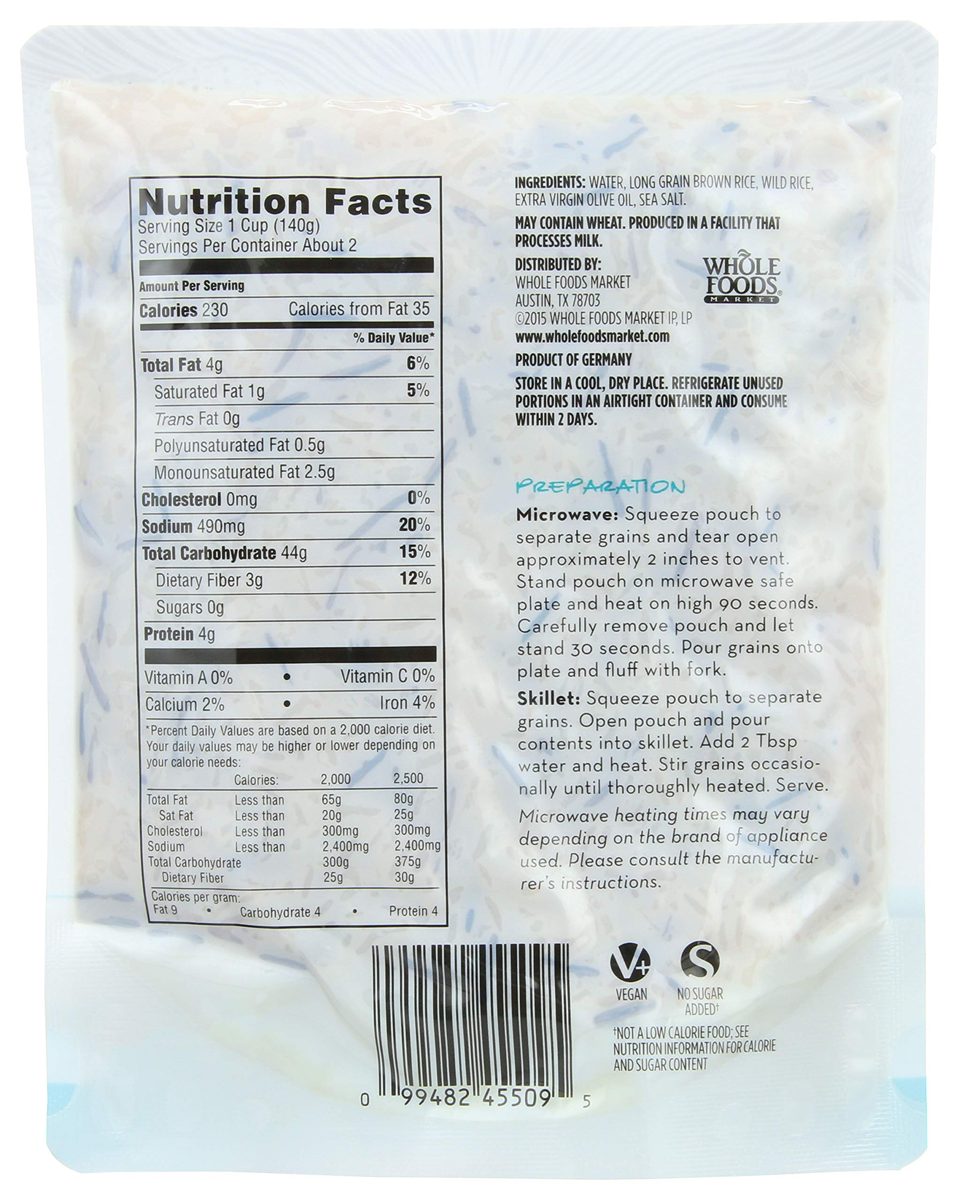 365 Everyday Value, Long Grain Brown & Wild Rice, 8.8 oz