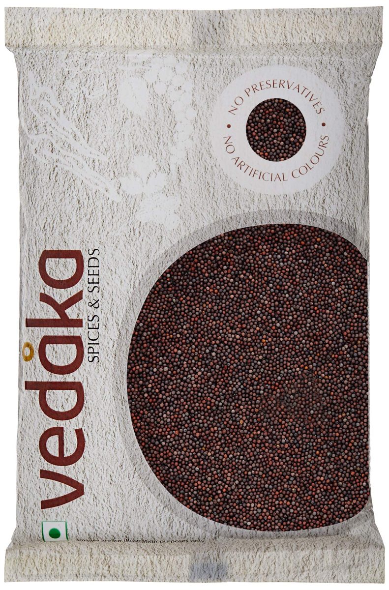 Amazon Brand - Vedaka Mustard Seeds (Rai) Small, 200g