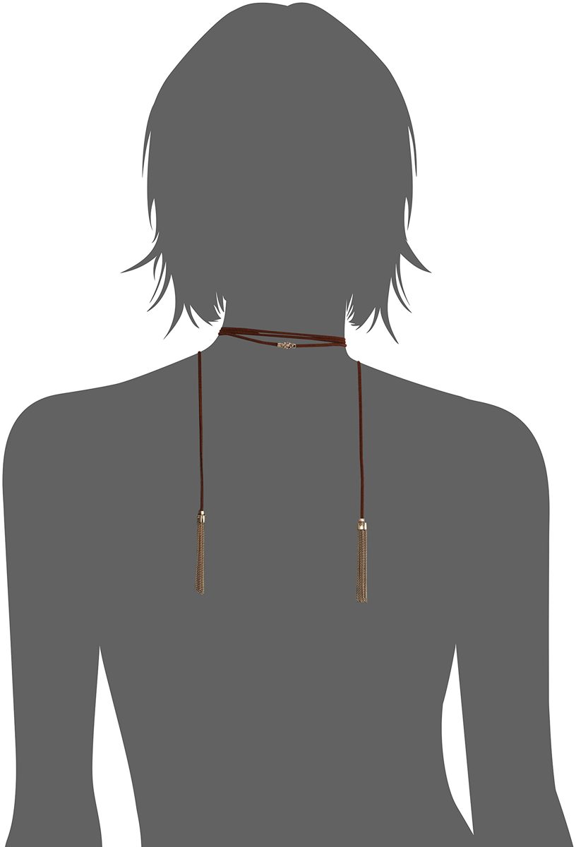 Getaway Choker Necklace, Brown, One Size