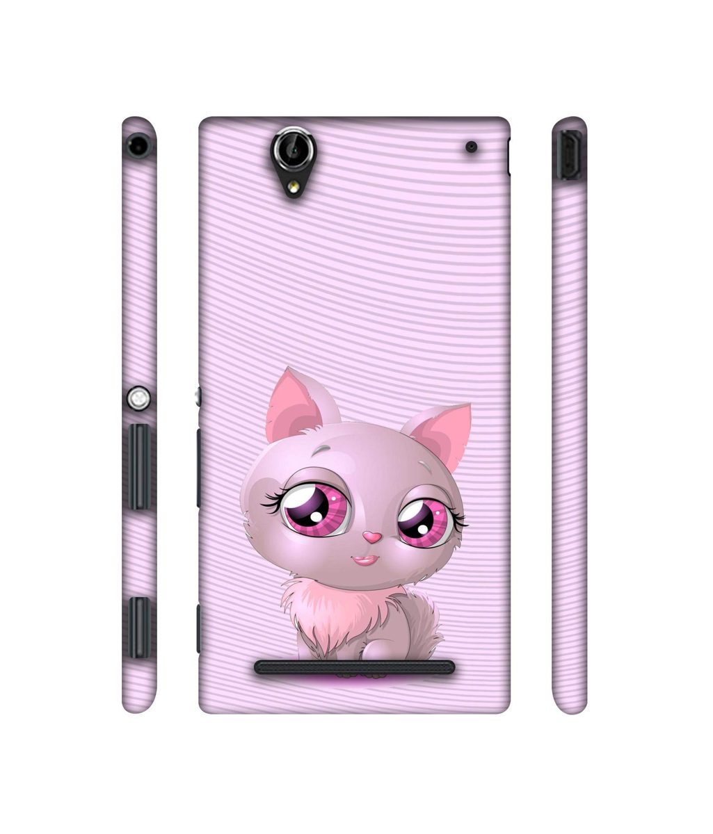 Amazon Brand - Solimo Designer Cute Pink Cat 3D Printed Hard Back Case Mobile Cover for Sony Xperia T2 Ultra