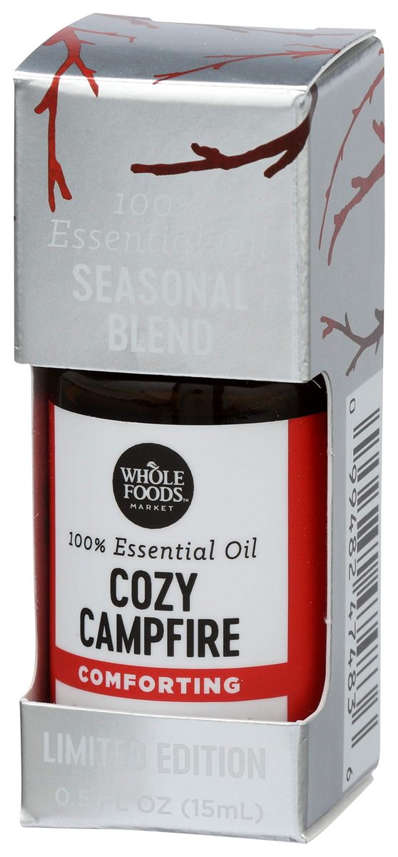 Whole Foods Market, Essential Oil, Cozy Campfire, 0.5 fl oz