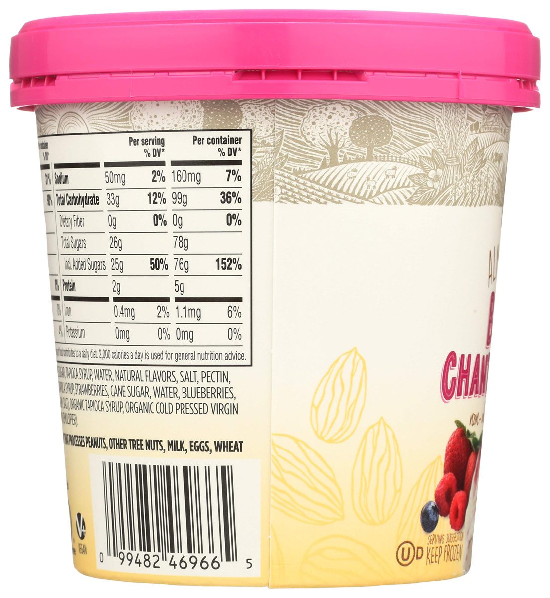 365 Everyday Value, Almondmilk Berry Chantilly Cake Non-Dairy Dessert, 1 pint, (Frozen)