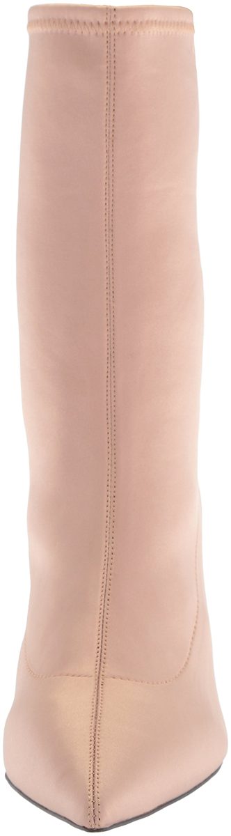 Amazon Brand - The Fix Women's Becca Pointed Toe Sock Boot, Petal Blush Stretch Satin, 7.5 B US