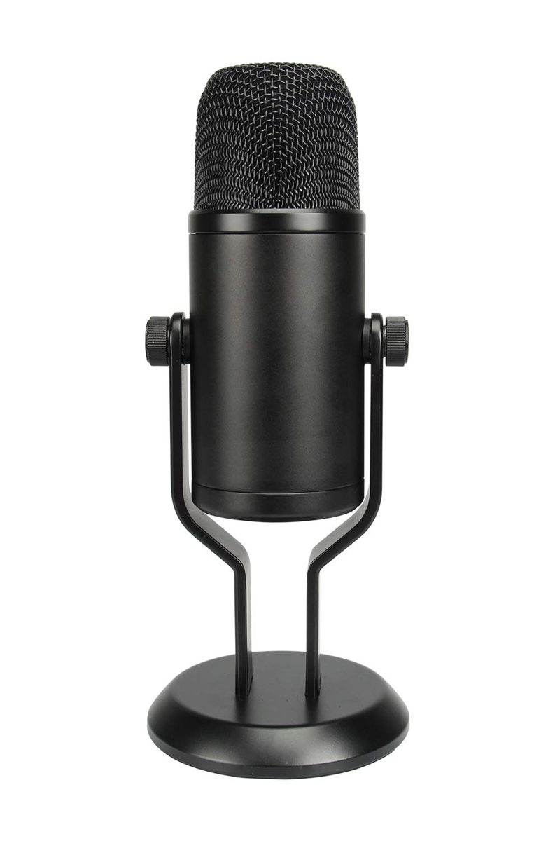 AmazonBasics Professional USB Condenser Microphone with Volume Control and OLED Screen - Black