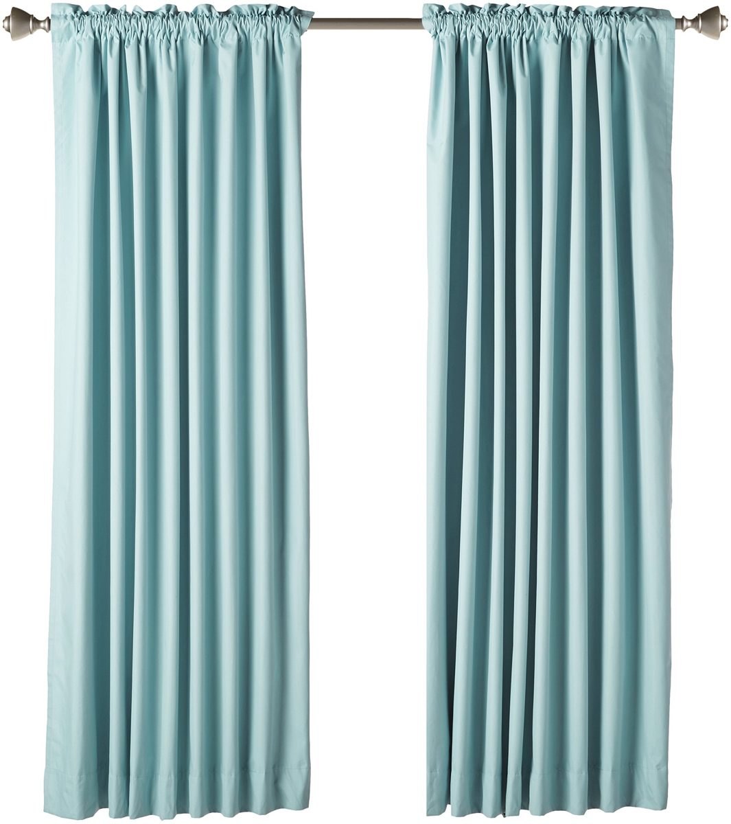 Amazon Basics Heat-Insulating Thermal Blackout Curtains, Pack of 2, 168 x 137 cm (W x L), Sea Green
