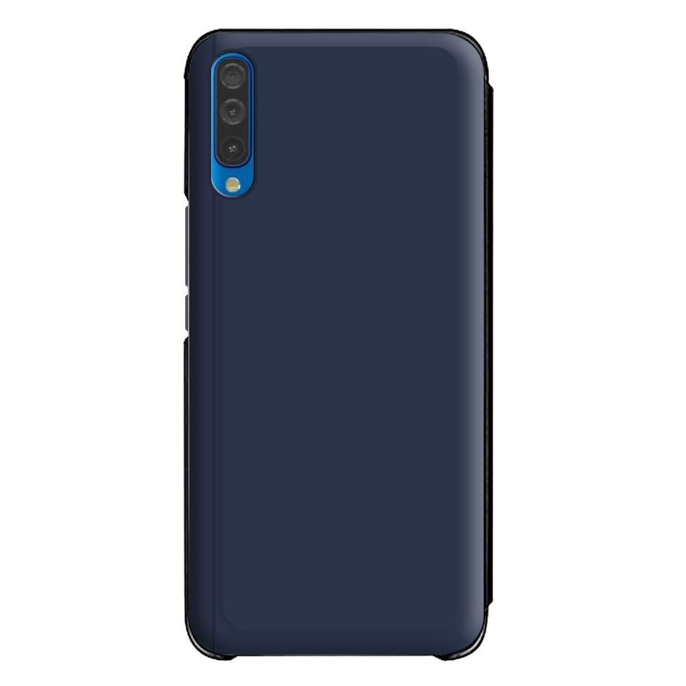 Amazon Brand - Solimo Protective Clear View flip Cover for Samsung Galaxy A50 (Blue)