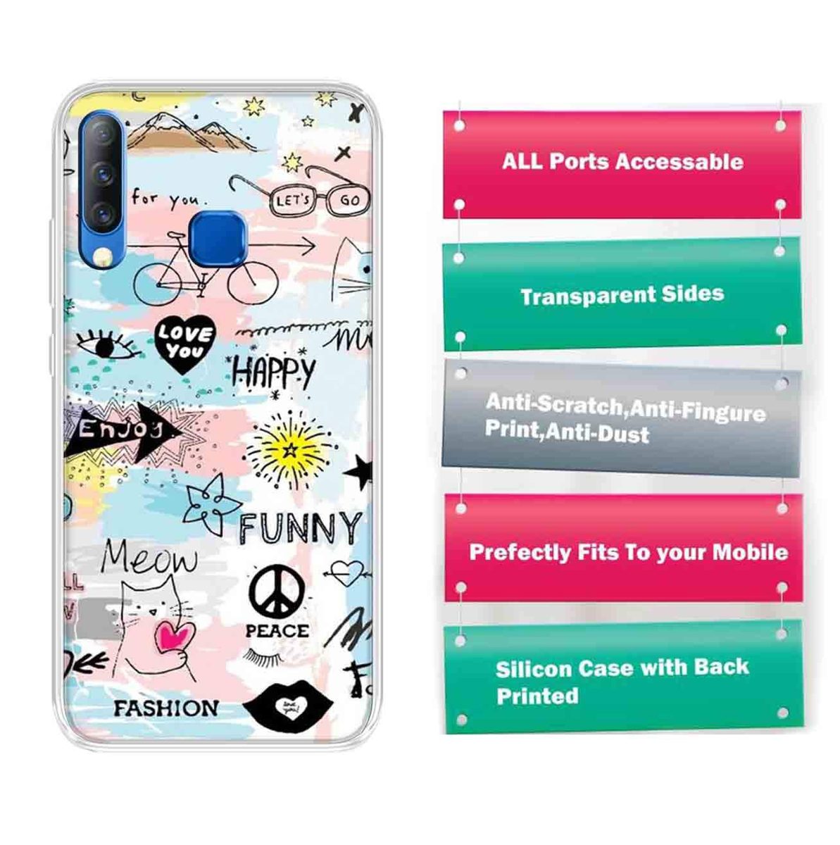 Amazon Brand - Solimo Designer Multicolor Love Abstract Printed Soft Back Case Mobile Cover for Infinix S4