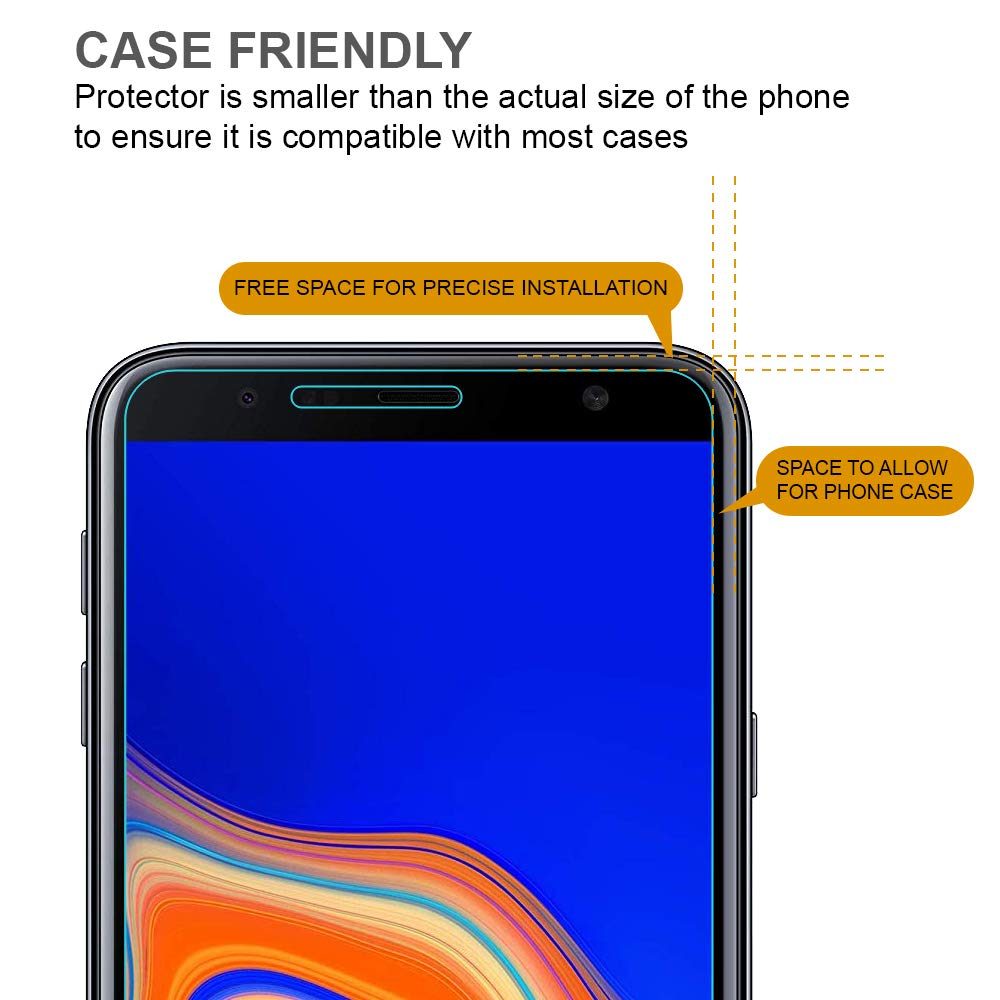 Amazon Brand - Solimo Tempered Glass for Samsung Galaxy J4 Plus with Installation Kit (Clear)