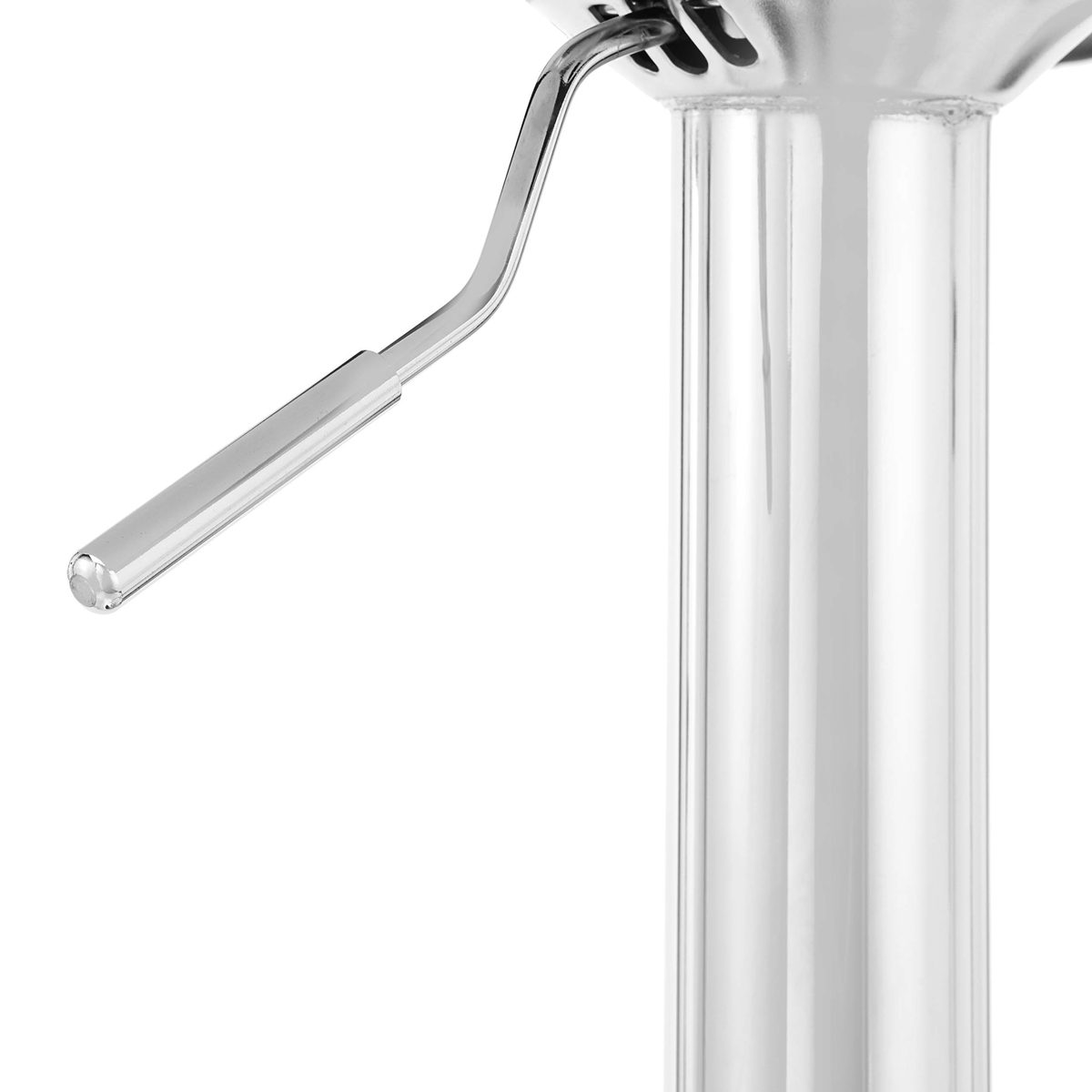 AmazonBasics Modern Adjustable Swivel Bar/Island Stools - PU with Chrome Air Lift - Set of 2, Cognac