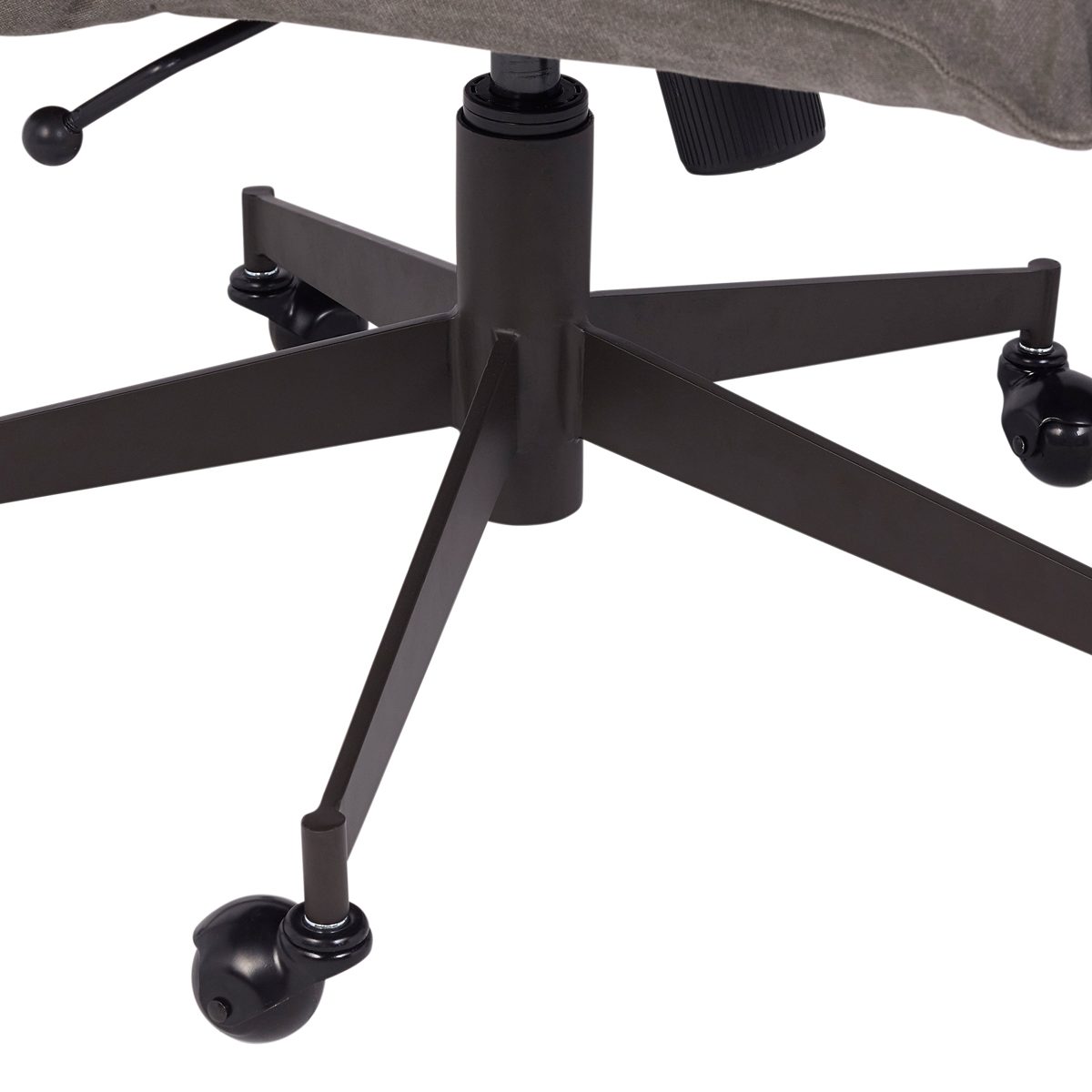 Rivet Fun Contemporary Home Office Desk Chair, 36"-39", Grey/Black