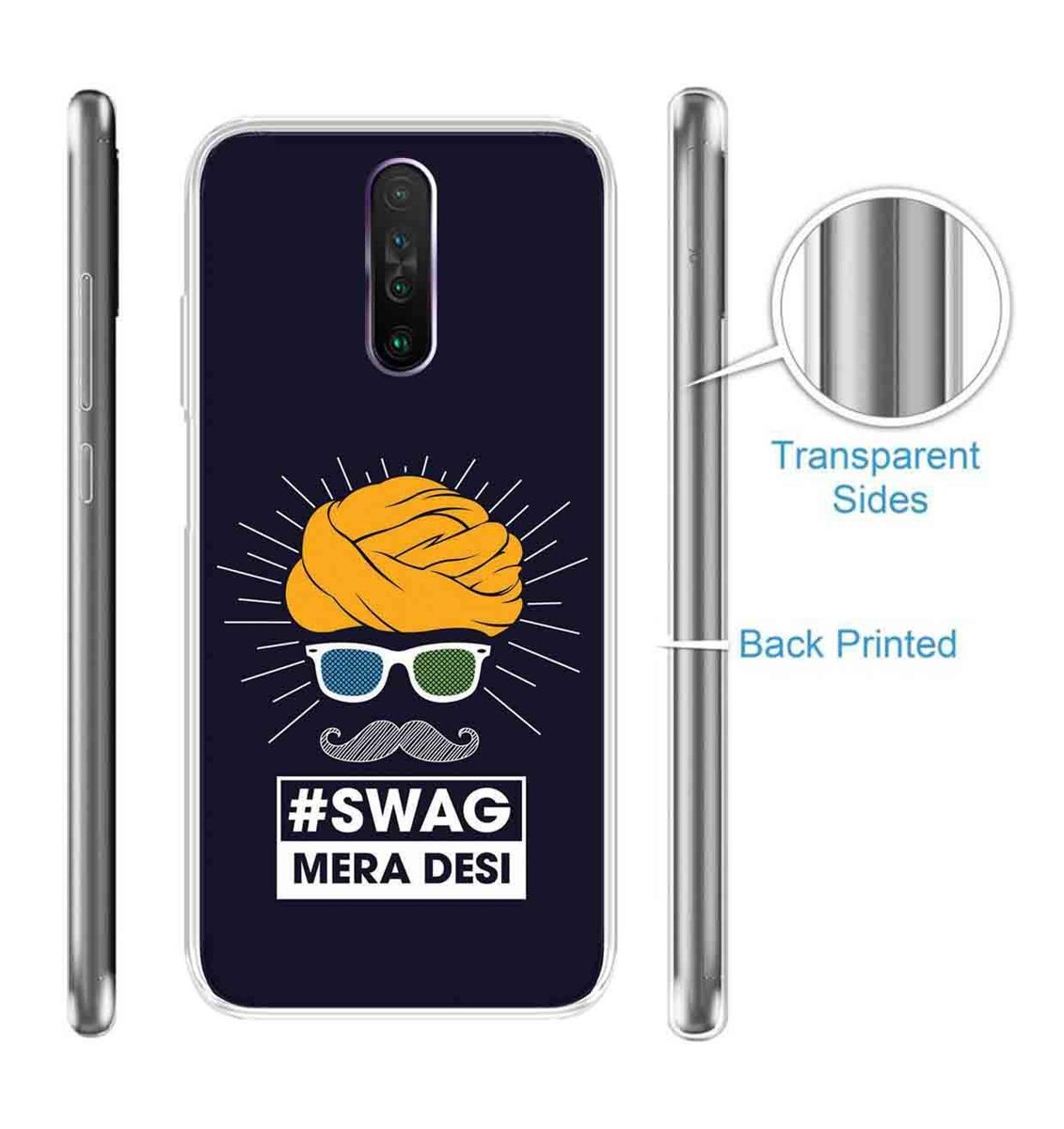 Amazon Brand - Solimo Designer Multicolor Swag Mere Desi Printed Soft Back Case Mobile Cover for Poco X2 / Xiaomi Redmi K30