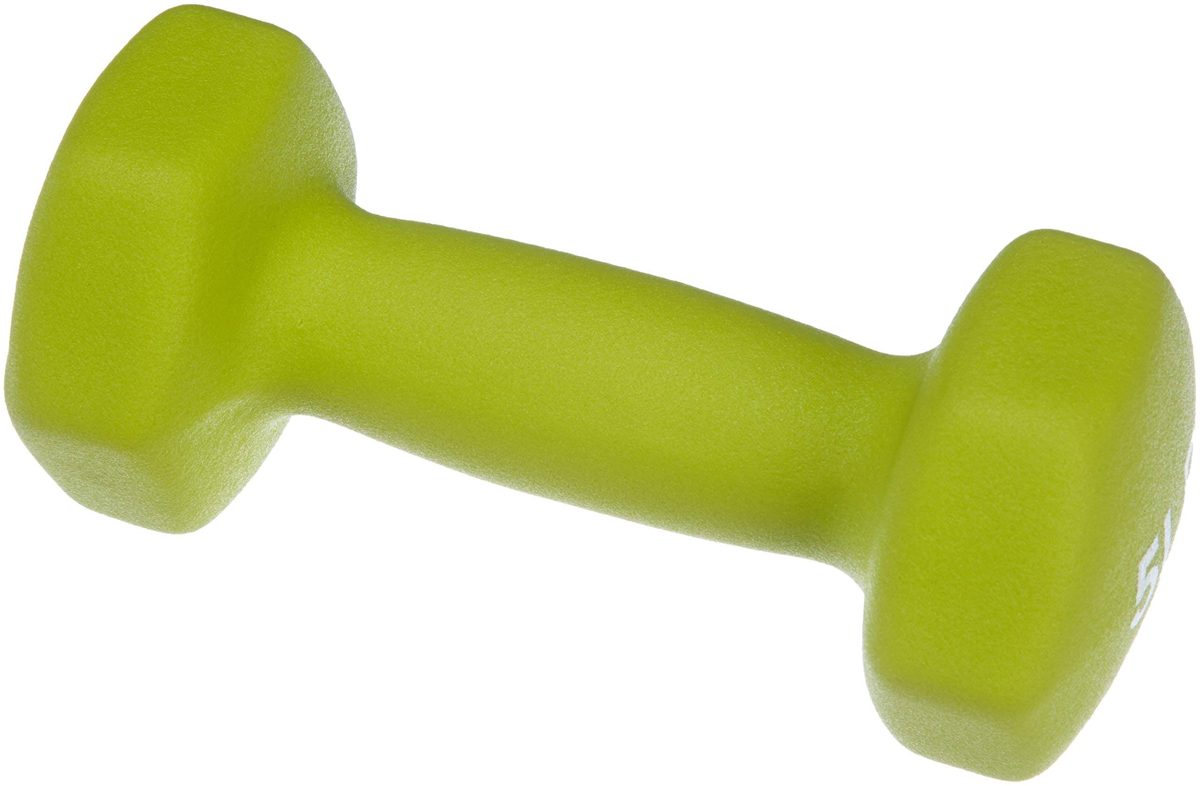 (Renewed) AmazonBasics Neoprene Dumbbells, Set of 2, (3.2 KGS Each) - Light Grey