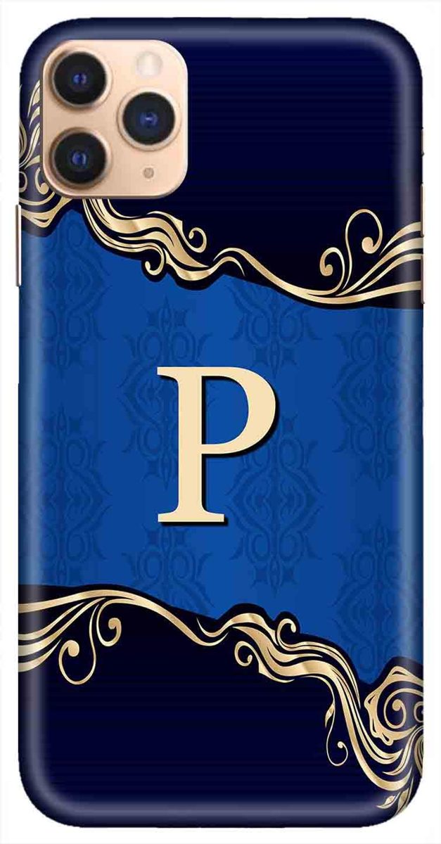Amazon Brand - Solimo Designer Blue Pattern Alphabet-P 3D Printed Hard Back Case Mobile Cover for Apple iPhone 11 Pro Max