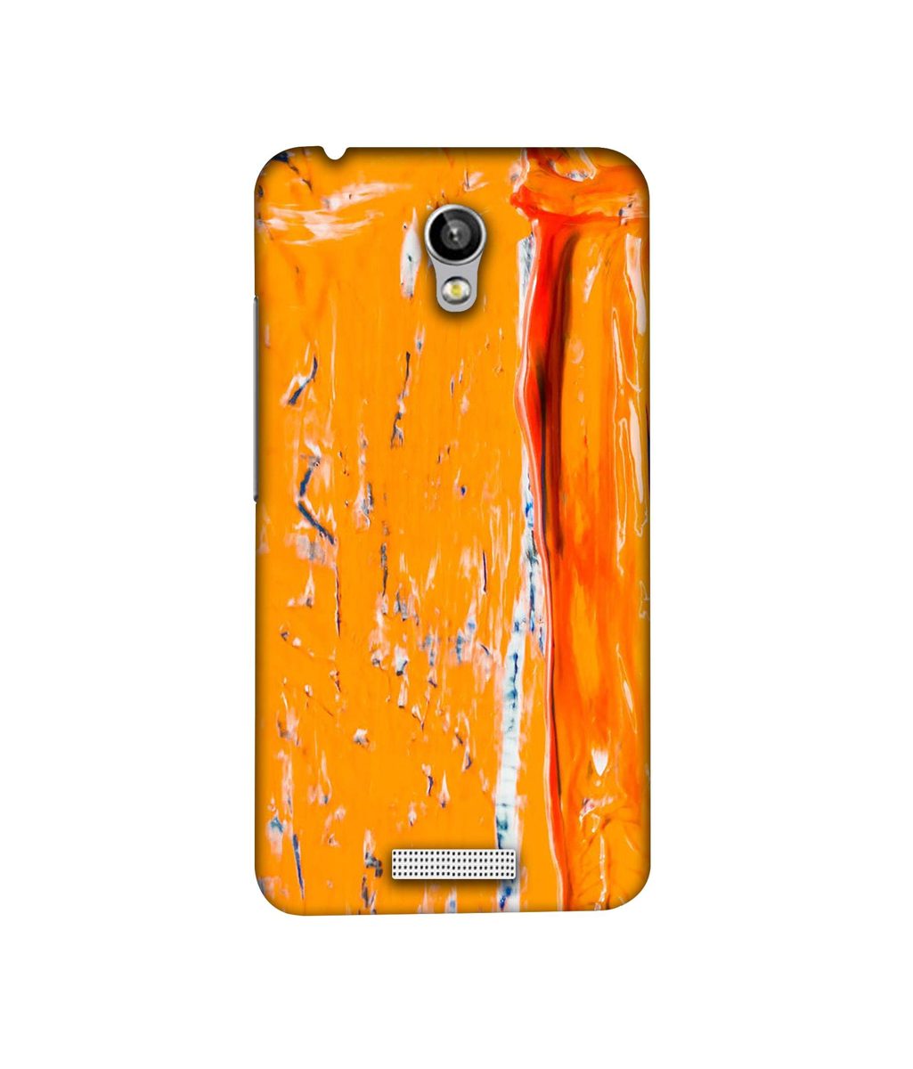 Amazon Brand - Solimo Designer Gold Yellow Paint 3D Printed Hard Back Case Mobile Cover for Micromax Canvas Spark Q380