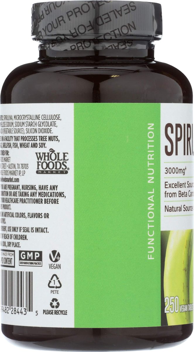 Whole Foods Market, Spirulina 3000mg, 250 ct