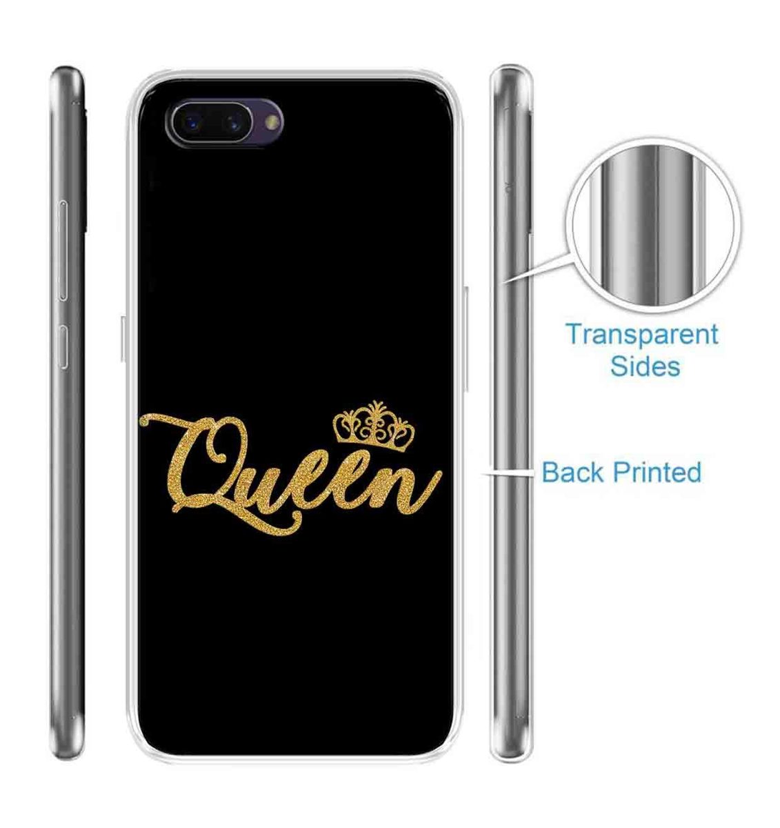 Amazon Brand - Solimo Designer Multicolor Queen Printed Soft Back Case Mobile Cover for Oppo A3s
