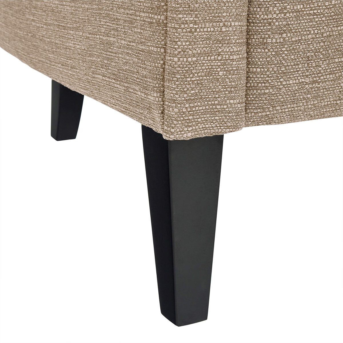 Amazon Brand – Ravenna Home Westcott Curved Tufted Rolled Arm Accent Chair, 34"W, Flax