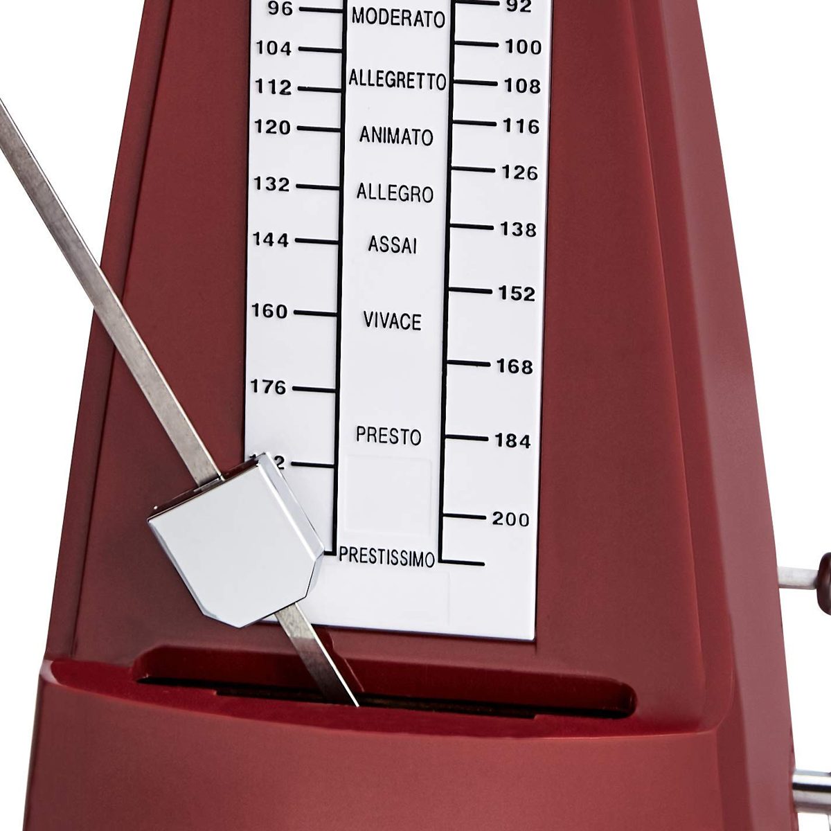 AmazonBasics Mechanical Metronome - Steel Movement - Red (Renewed)