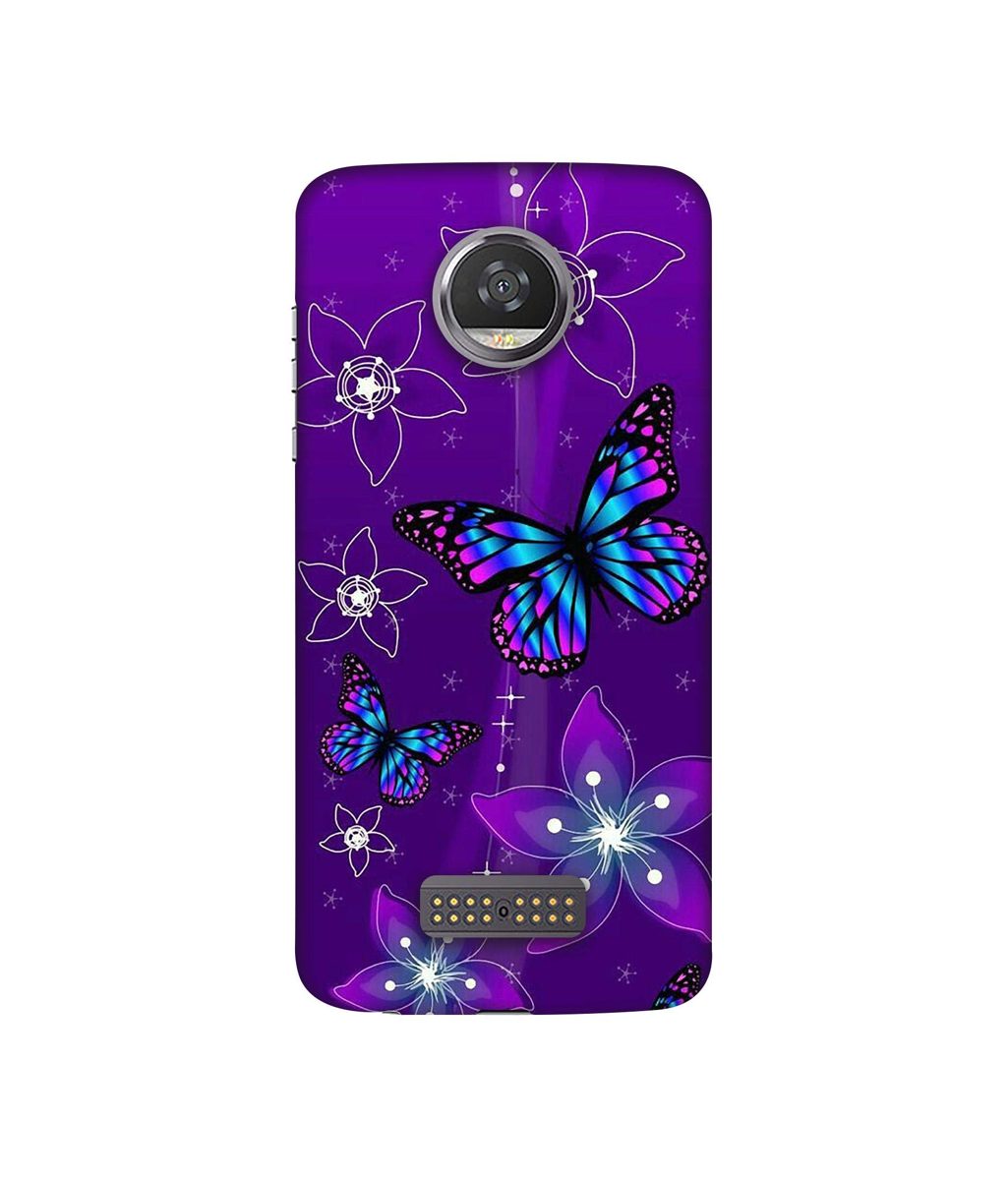 Amazon Brand - Solimo Designer Butterflies 3D Printed Hard Back Case Mobile Cover for Moto Z2 Play