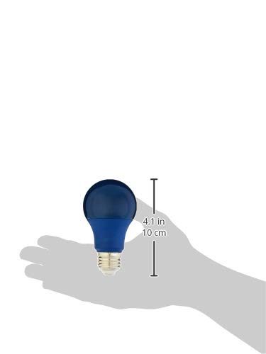 AmazonBasics 60 Watt Equivalent, Non-Dimmable, A19 LED Light Bulb | Blue, 2-Pack