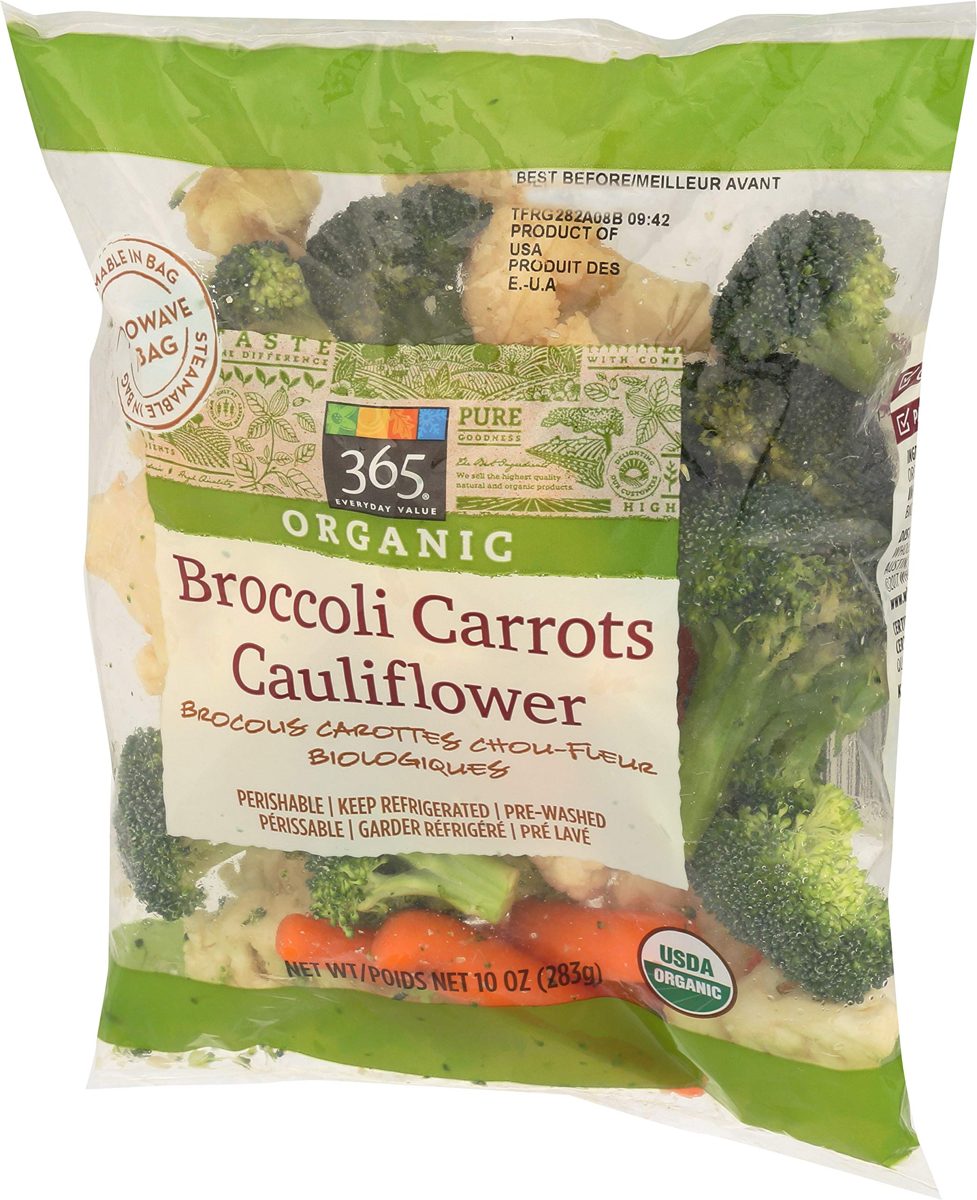 365 Everyday Value, Organic Broccoli, Carrots & Cauliflower, 10 oz