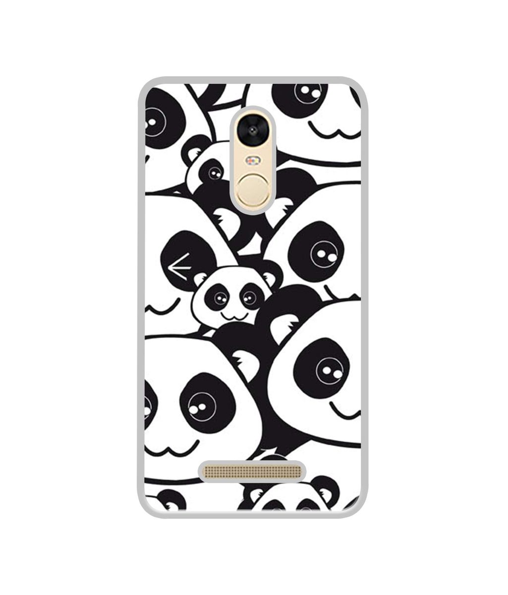 Amazon Brand - Solimo Designer Panda Texture UV Printed Soft Back Case Mobile Cover for Mi Redmi Note 3