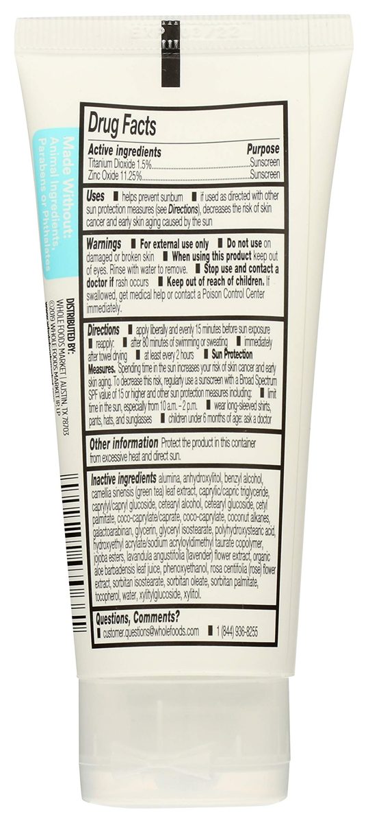 365 EVERYDAY VALUE Mineral Sunscreen Facial Lotion SPF 30, 2 FZ