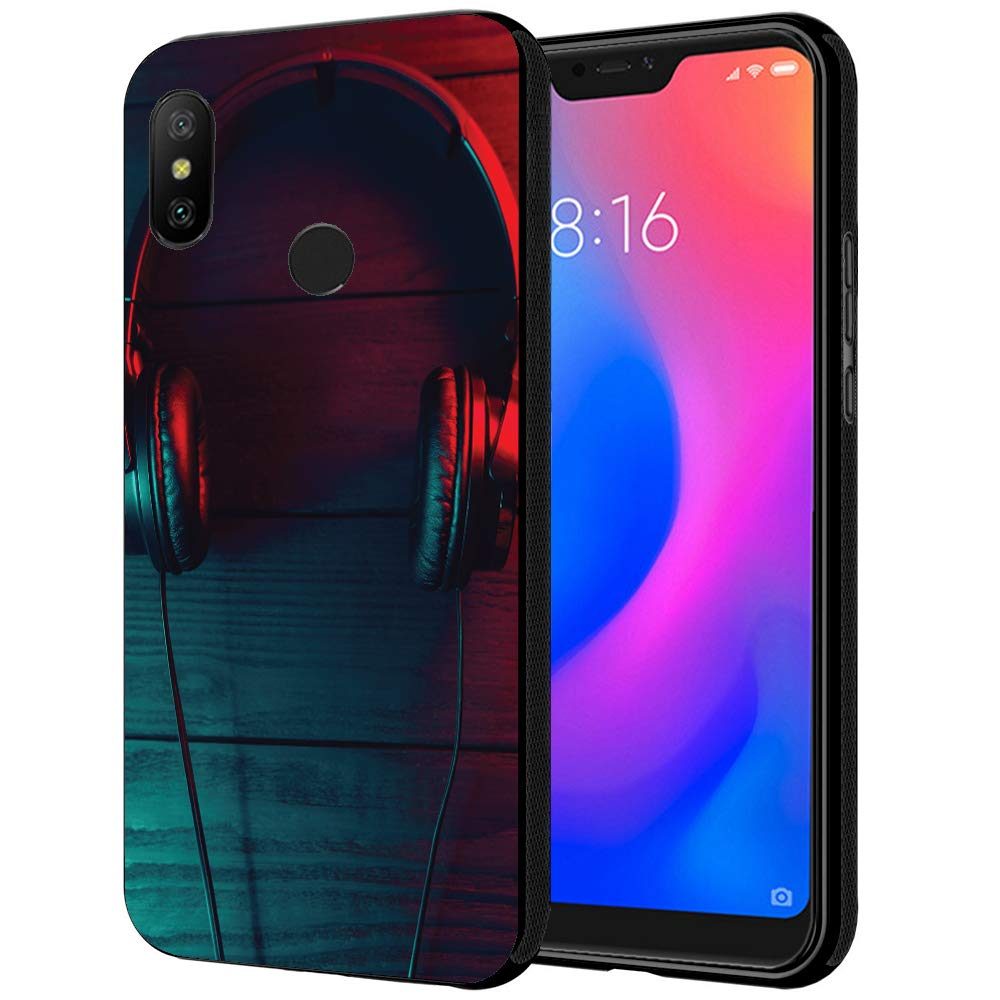 Amazon Brand - Solimo Designer Music Headphone Printed Hard Back Case Mobile Cover for Redmi 6 Pro