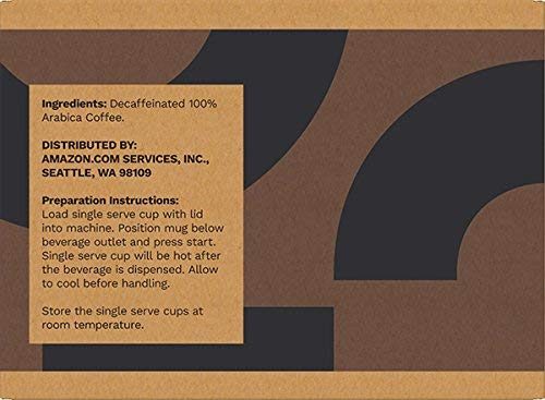 Amazon Brand - 100 Ct. Solimo Decaf Light Roast Coffee Pods, Breakfast Blend, Compatible with Keurig 2.0 K-Cup Brewers