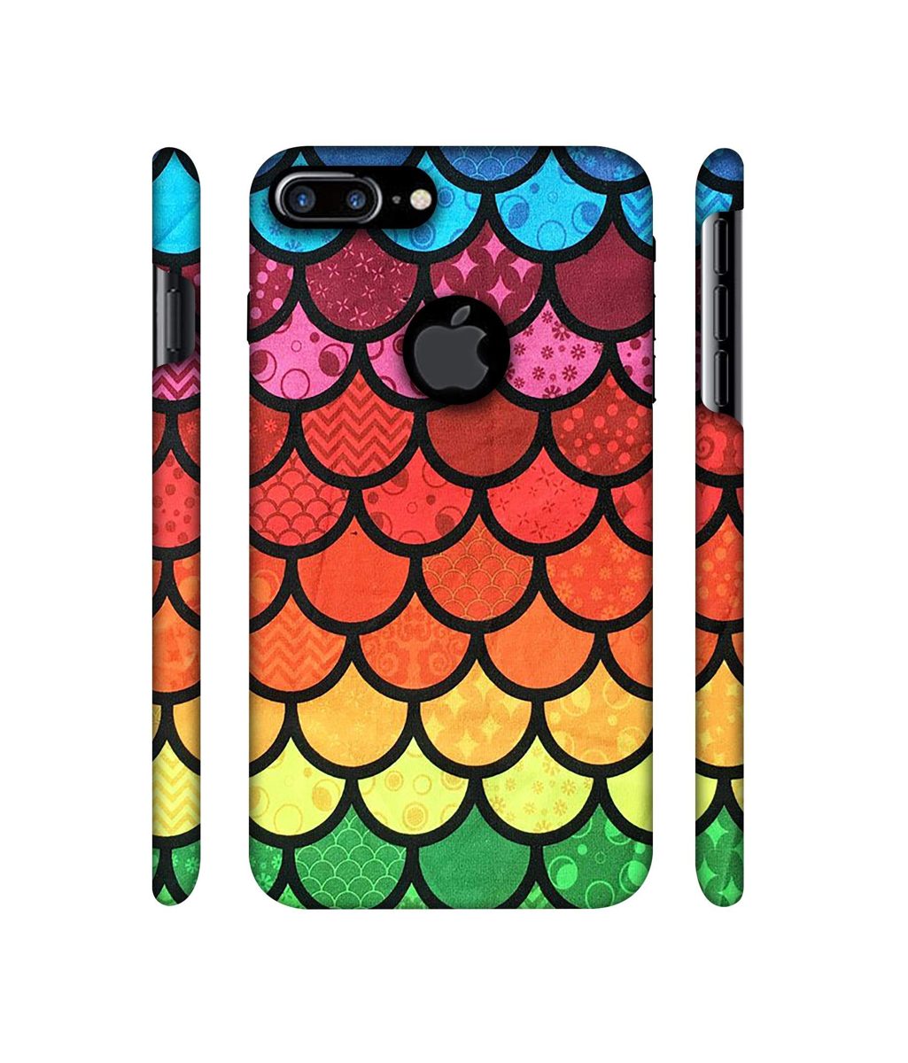 Amazon Brand - Solimo Designer Multicolor Pattern 3D Printed Hard Back Case Mobile Cover for Apple iPhone 7 Plus (Logo Cut)