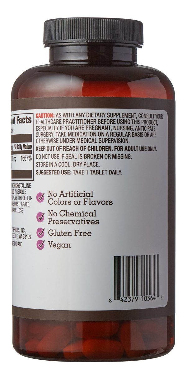 Amazon Elements Glutathione, 500mg, 60 Capsules, 2 Month Supply & Vitamin C 1000mg, Vegan, 300 Tablets, 10 Month Supply