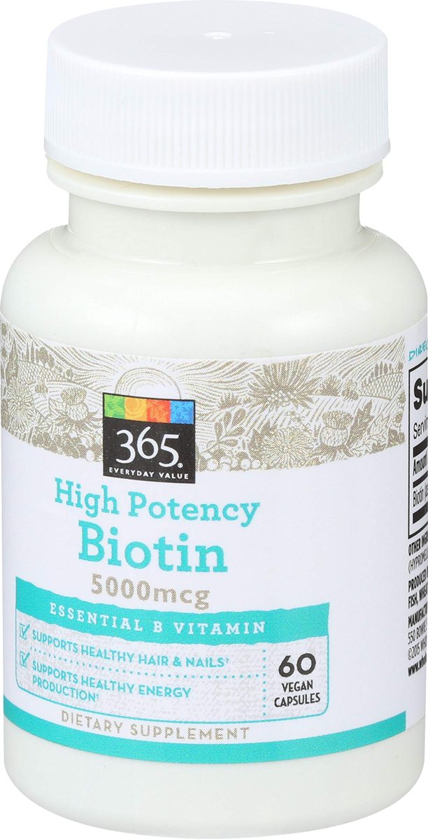 365 Everyday Value, Biotin 5000mcg, 60 ct