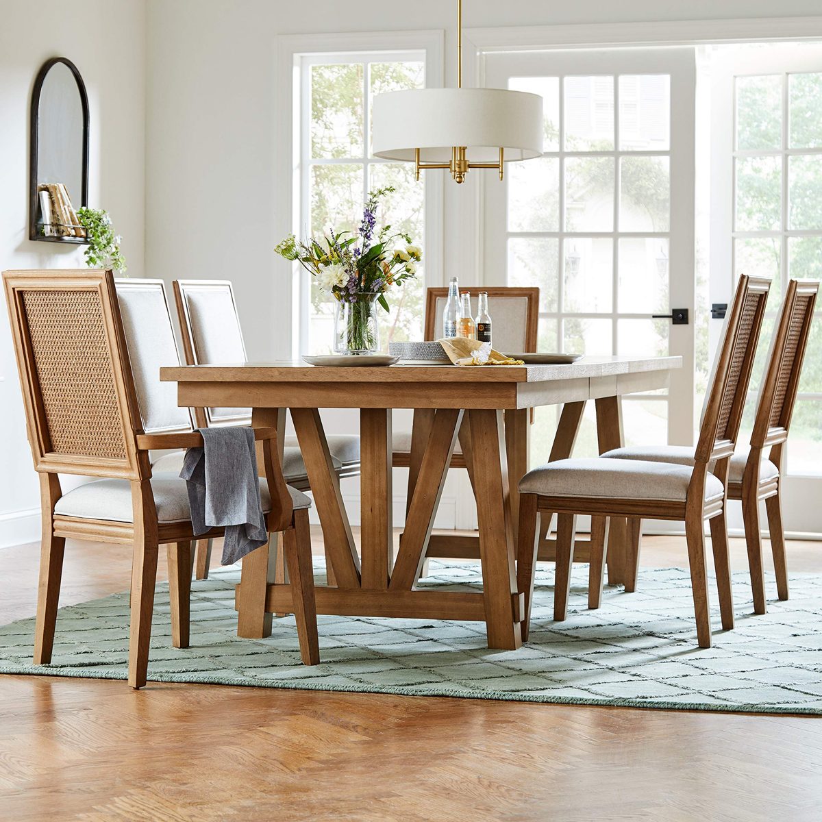 Amazon Brand – Stone & Beam Jon Casual Farmhouse Wood Dining Chair, 40"H, Pack of 2, Beige