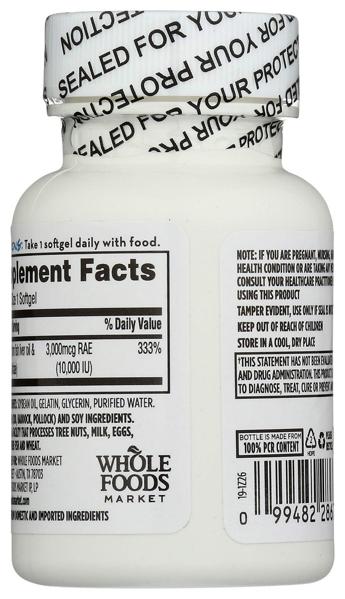 365 Everyday Value, Vitamin A 10 000 IU, 100 ct