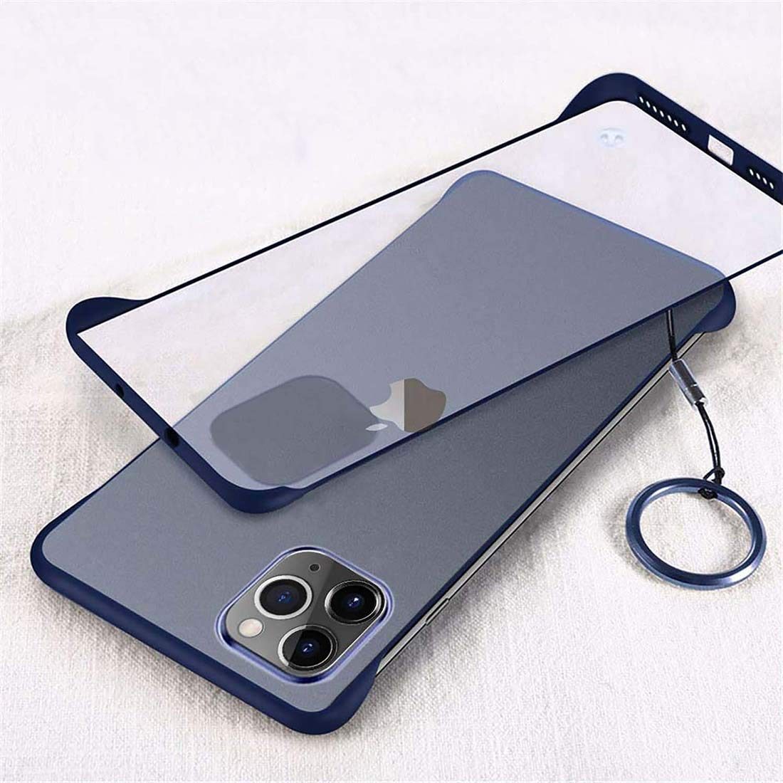 Amazon Brand - Solimo Mobile Cover (Transparent Hard Back & Slim) for Apple iPhone 11 Pro Max (Blue)