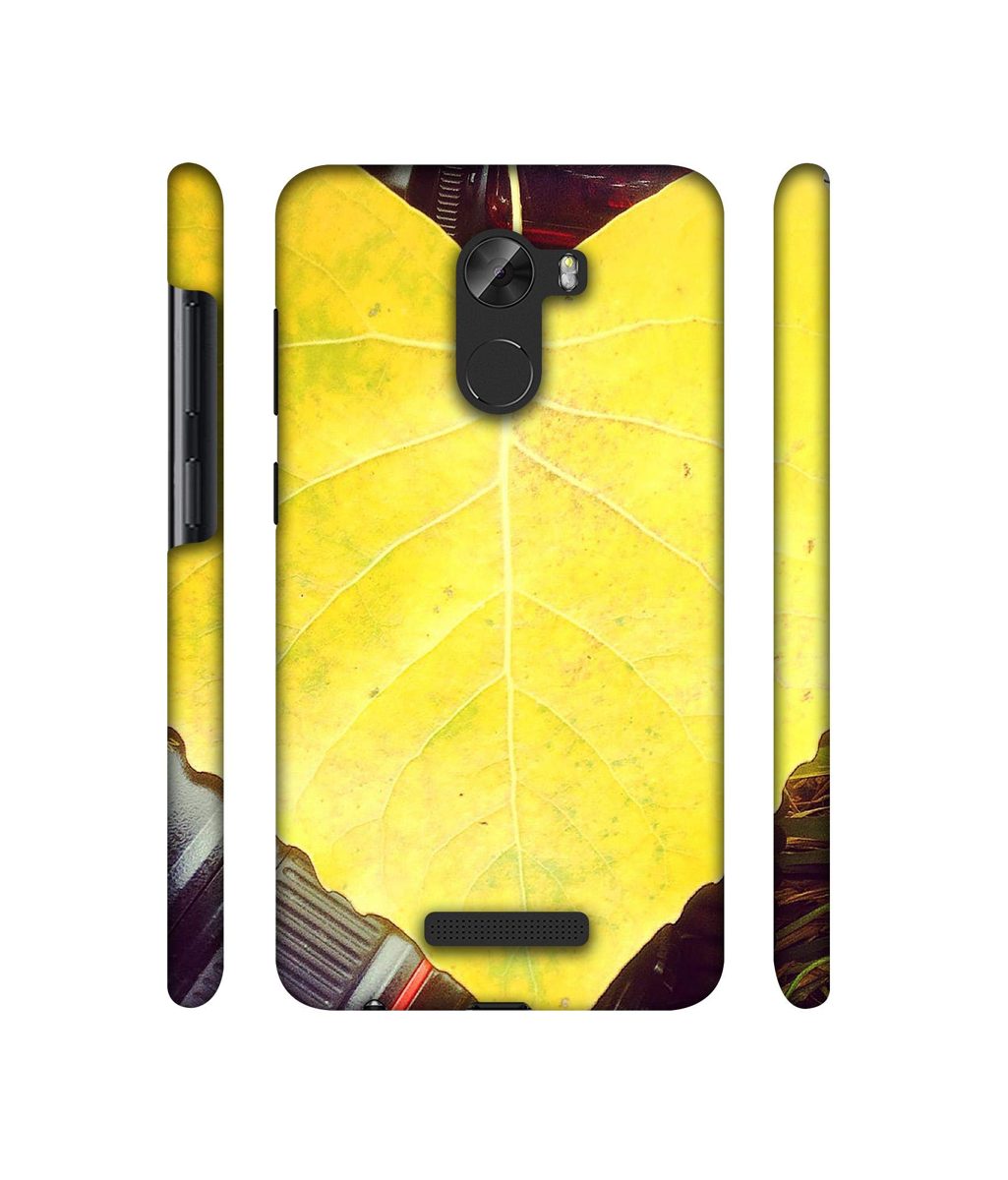 Amazon Brand - Solimo Designer Yellow Leaf 3D Printed Hard Back Case Mobile Cover for Gionee A1 Lite