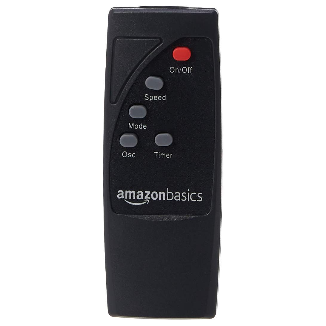 AmazonBasics Oscillating Dual Blade Standing Pedestal Fan with Remote - 16-Inch