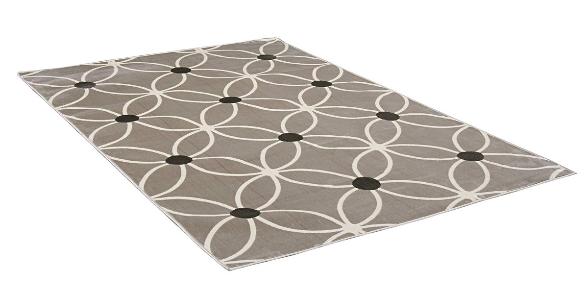 Ravenna Home Tangram Rug, 8'W x 10'L, Tessellated Circle Design